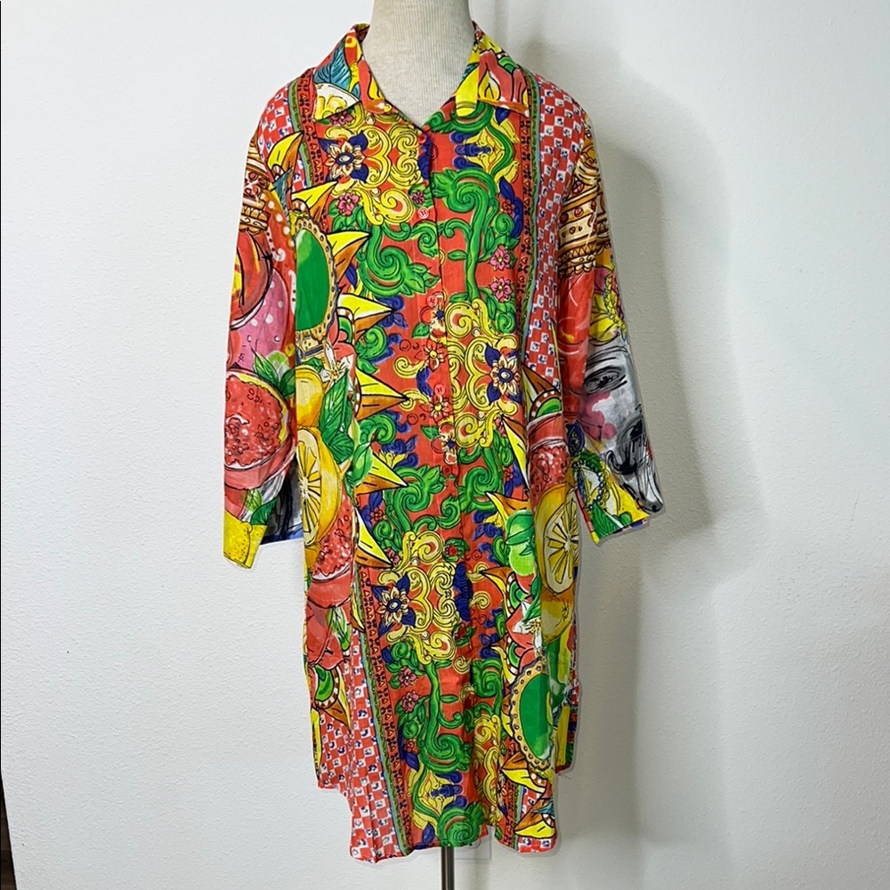 Leoni Al Sole by Giacomo Cinque Colorful Cotton Beach Dress